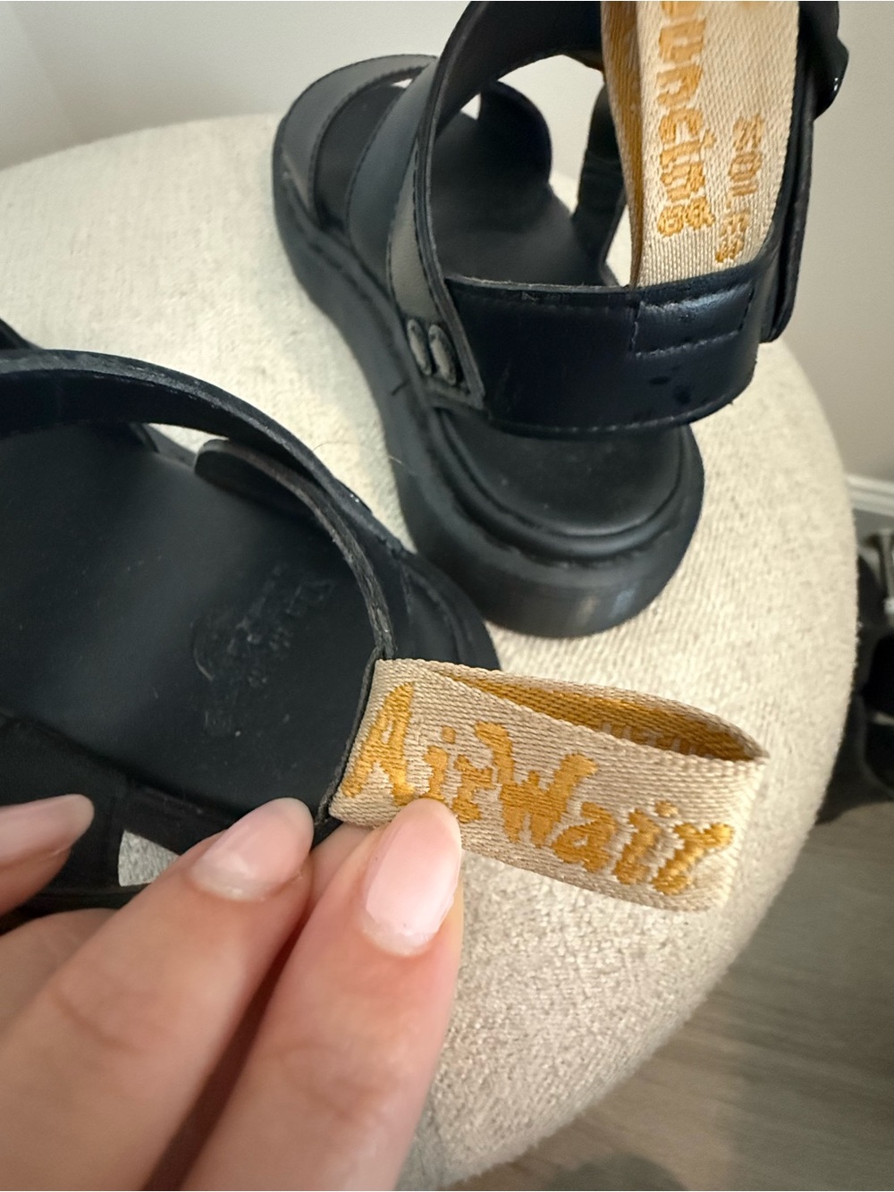 Dr. Martens Gryphon Vegan Leather Black Strap Sandals (size 6) - Picture 6 of 12
